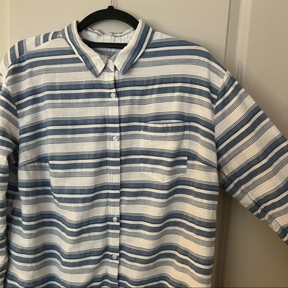 A.N.D EA YW women’s striped long sleeve button down shirt | size 2XL - Picture 2 of 11